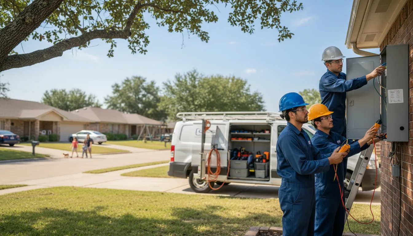 Certified electrician providing emergency electrical services in Violet, LA